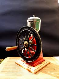 Vintage ELMA Red Cast-iron Hand Crank Coffee Grinder - Etsy