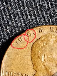 1957 D Wheat Penny Errors On " G " I " In God We Trust, " L ...