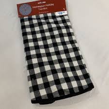 Christmas Tree Skirt 48in Flannel Buffalo Check Plaid Black ...