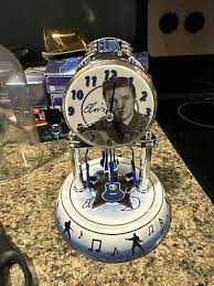 Elvis Presley Pendulum Clock 25th Anniversary Blue Silver Glass Works See Video | eBay