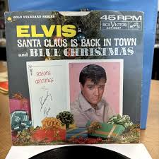 ELVIS 45 ~ PROMO 447-0647 ~ BLUE CHRISTMAS/SANTA CLAUS IS ...