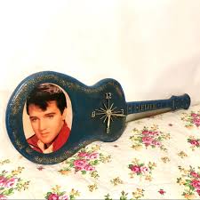 ozark mountain clock | Wall Decor | Elvis Clock Blue With Glitter Under Coating Works | Poshmark