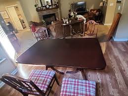 Antique Duncan Mahohany Table 1940 Georgian Style W/ 3 Leaves | eBay