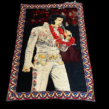 Vintage Elvis Presley 1973 Aloha Hawaii Concert Brushed Cotton Fabric Wall Hang | eBay