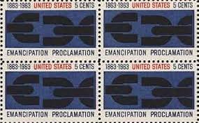 Amazon.com: EMANCIPATION PROCLAMATION ~ BROKEN CHAINS ~ BLACK HISTORY ~ BLACK HERITAGE #1233 Block of 4 x 5¢ US Postage Stamps : Toys & Games