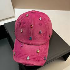 GEM DROP Crystal-Washed Baseball Cap – SAINT CHIC
