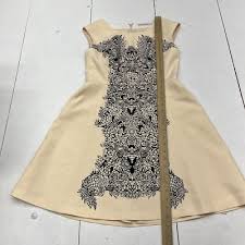 Kenneth Lady Ivory Black Printed Korean Brand A-Line ...