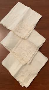Ivory Vintage Plain & Solid Handkerchiefs for sale | eBay