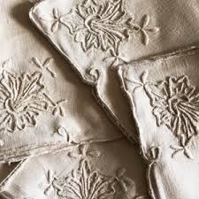 1930s Small White Tea Napkins 4 Pcs 13.5" Sq Pure Linen Blue Floral Hand Stitching - Etsy UK