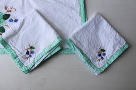 Vintage Embroidered Applique Flower Placemat Set of 5 & 2 ...