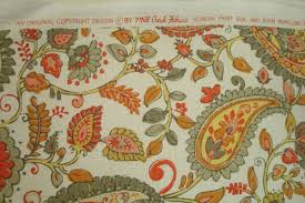 2.25 yds Mill Creek Fabric Paisley Chauney Cliffside Linen Drapery 54" x 81" BTP | eBay