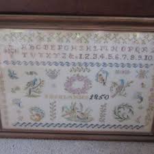 Charming Antique 1850 Sampler Cross Stitch With Alphabet & Birds - Etsy India