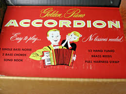 1950's era Emenee Musical Toys Golden Piano Accordion in Case | eBay