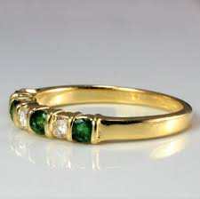 2Ct Round Cut Lab-Created Emerald Wedding Band Ring 14k ...