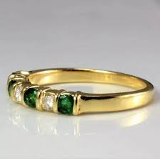 2.00CT Round Cut Natural Emerald Women Wedding Band Ring 14K ...