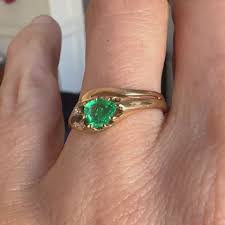 Victorian Emerald Snake Ring, 0.50ct