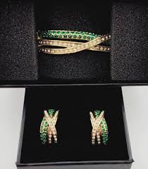 HEIDI DAUS Summer Green Classic Kiss Crystal Deco Bracelet Earring Set #2 | eBay