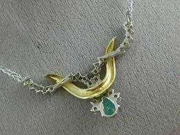 ANTIQUE 1.95CT DIAMOND & AAA EMERALD 14K WHITE & YELLOW GOLD ...
