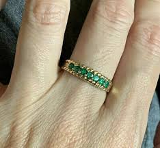 2Ct Lab Created Green Emerald Wedding Women's Ring 14K Yellow Gold Finish | eBay