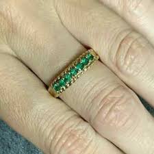 2.00Ct Simulated Emerald Diamond Womens Wedding Ring In 14k Yellow Gold Finish | eBay