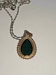 VINTAGE STERLING SILVER HEMATITE PEAR SHAPED PENDANT 18" CHAIN | eBay