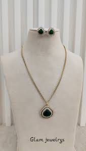 Green Gold Moissanite Kundan Necklace Indian Jewellery Avenger Chain S – Glam Jewelrys