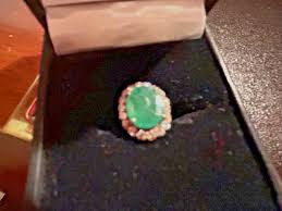 LARGE EMERALD & DIAMOND TIE TACK/PIN (UNISEX) | eBay