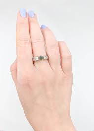 14KT Two Tone Gold Emerald Diamond Ring with Hannoush ...