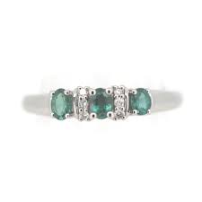 Natural Emerald Gemstone Ring 925 Sterling Silver Gold ...