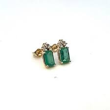 Natural Emerald Diamond Earrings 14k Y Gold 1.59 TCW Certified $2,950 121167 | eBay