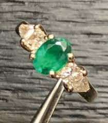 14k Yellow Gold 5 Stone1.70ct TW Diamond & Emerald ...