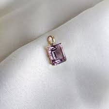Without Chain 14K Yellow Gold 6.44 ctw Natural Amethyst ...