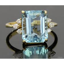 H Stern 18K Emerald-Cut Aquamarine & Diamond White Gold Ring ...