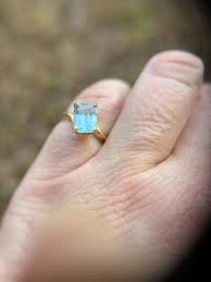 Vintage 1 Carat Aquamarine Emerald Cut in 14k Gold - Etsy