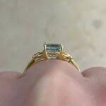 18k Yellow Gold and 1.20ct Aquamarine Angora Ring - EDJ