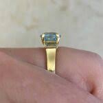 1.90ct Round-Cut Aquamarine Biria Ring -