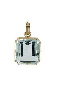 Sylva & Cie - Vintage Aquamarine Square Pendant | Mitchell ...