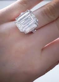Estate 32.00CT Emerald Cut Simulated Sapphire Three-Stone ...
