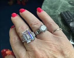 Kim Kardashian Inspired Antique Emerald Cut Diamond Engagement Ring in Sterling Silver Celebrity Engagement Ring Awesome Ring Gorgeous Ring - Etsy