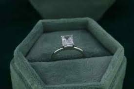 14k White Gold 1Ct Emerald Cut Natural Diamond Solitaire Ring DGLA Certified | eBay