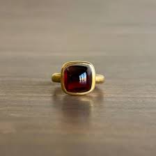Garnet Cushion Sugarloaf Ring – Meeka Fine Jewelry