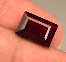 Natural Red Garnet Baguette Cut 7.50 Ct Loose Gemstone From ...