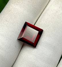 Buy 5 Ct Reddish Rhodolite Garnet: 10mm Square Faceted ...