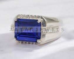 Handmade Sterling Silver Sapphire Ring - Emerald Cut Blue ...