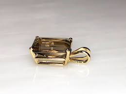 Vintage Smoky Quartz Pendant 7 Ct 14K Gold,aura Quartz ...