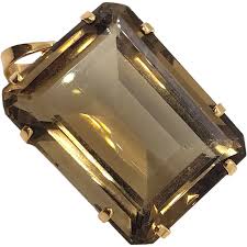 Similar Items to Natural Smoky Quartz 14K Yellow Gold ...