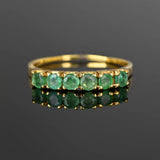 Vintage 6 Stone Emerald Half Eternity Ring in 14K Gold – Boylerpf