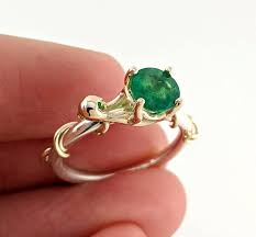 Octopus Joy Emerald Engagement Ring 213 250 251 – RicksonJewelry