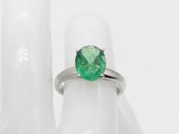 Estate $6000 5ct Natural Emerald Platinum Wedding Ring 7g ...
