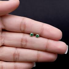 Amazon.com: Birthstone Stud Earrings for Women, 4mm Round White Cubic Zirconia Gemstone Studs in 14K Rose Gold Plated 925 Sterling Silver Push Back Earrings, Jewelry Gift for Her (0.5 Ct): Clothing, Shoes